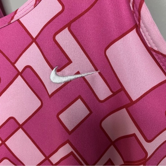 Nike Performance Pink Geometric Tank With Built In Bra Women’s Size Large - Picture 7 of 10